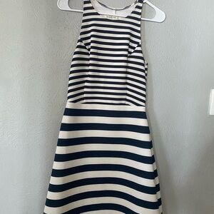Abercrombie & Fitch Navy and White Striped Top